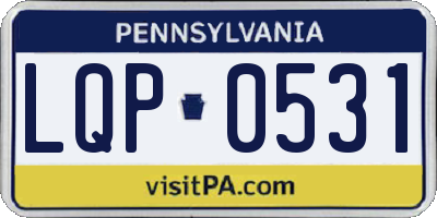 PA license plate LQP0531