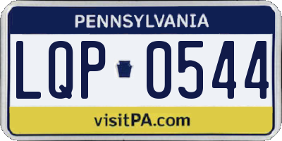 PA license plate LQP0544