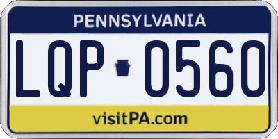 PA license plate LQP0560
