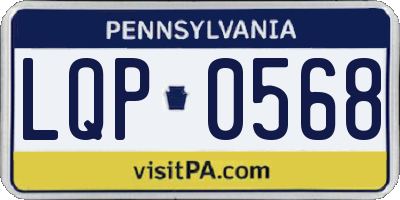 PA license plate LQP0568