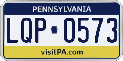 PA license plate LQP0573