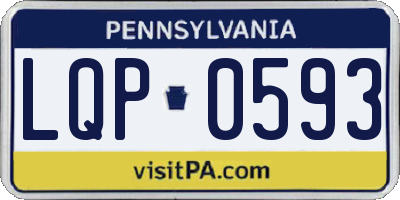 PA license plate LQP0593