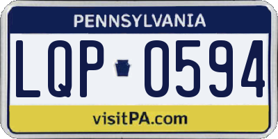 PA license plate LQP0594