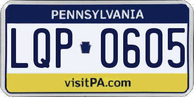 PA license plate LQP0605