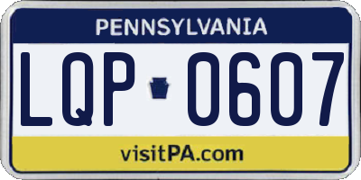 PA license plate LQP0607