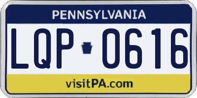 PA license plate LQP0616