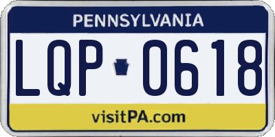 PA license plate LQP0618
