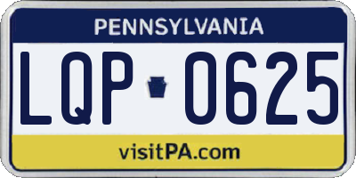PA license plate LQP0625