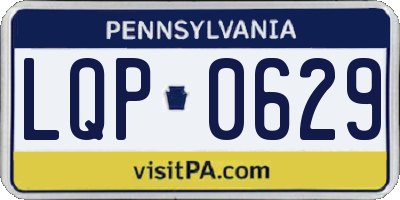 PA license plate LQP0629