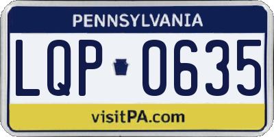 PA license plate LQP0635
