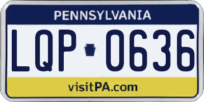 PA license plate LQP0636