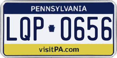 PA license plate LQP0656