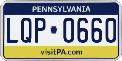 PA license plate LQP0660