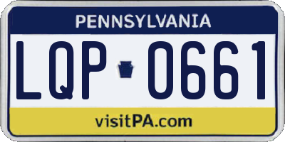 PA license plate LQP0661