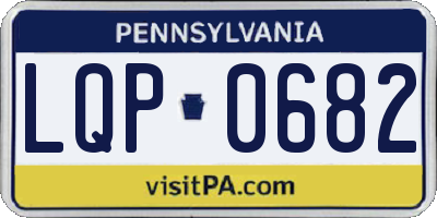 PA license plate LQP0682