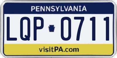 PA license plate LQP0711