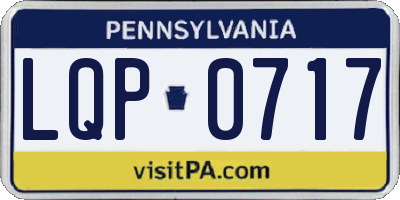 PA license plate LQP0717