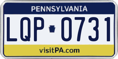 PA license plate LQP0731