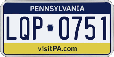 PA license plate LQP0751
