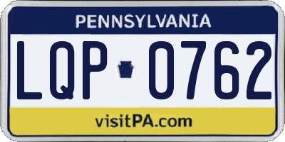 PA license plate LQP0762