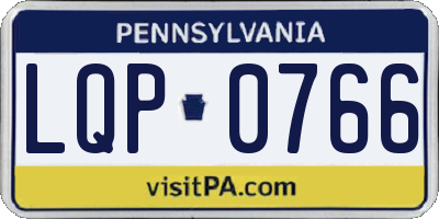 PA license plate LQP0766
