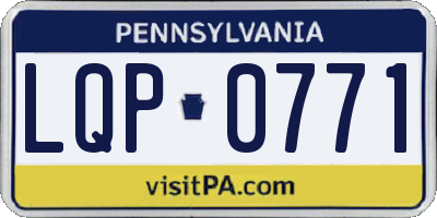 PA license plate LQP0771