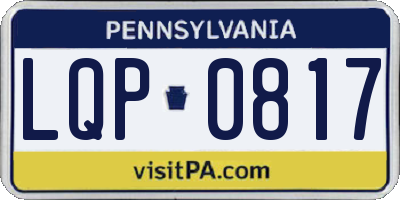 PA license plate LQP0817