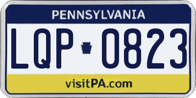 PA license plate LQP0823