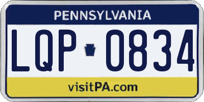 PA license plate LQP0834