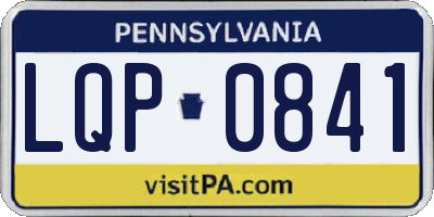 PA license plate LQP0841