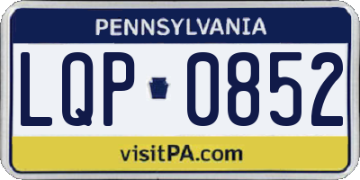 PA license plate LQP0852