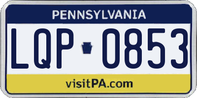 PA license plate LQP0853
