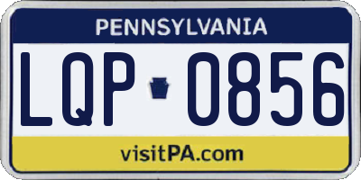 PA license plate LQP0856