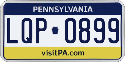 PA license plate LQP0899