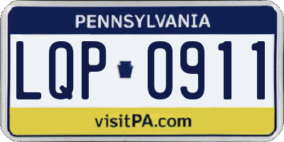 PA license plate LQP0911