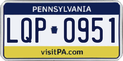 PA license plate LQP0951