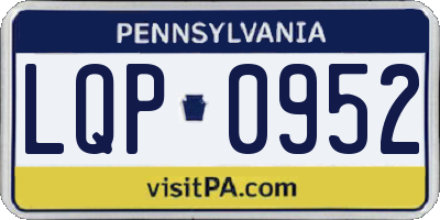 PA license plate LQP0952