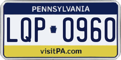 PA license plate LQP0960