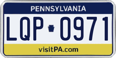 PA license plate LQP0971