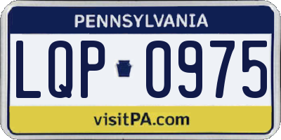 PA license plate LQP0975
