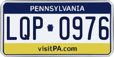 PA license plate LQP0976
