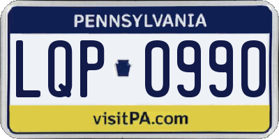 PA license plate LQP0990