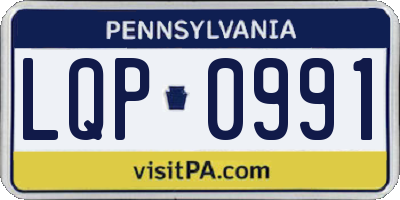 PA license plate LQP0991