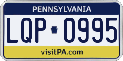 PA license plate LQP0995