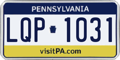 PA license plate LQP1031