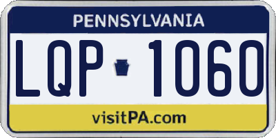 PA license plate LQP1060