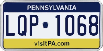 PA license plate LQP1068