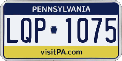 PA license plate LQP1075