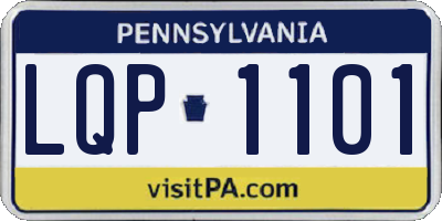 PA license plate LQP1101