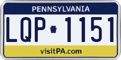 PA license plate LQP1151